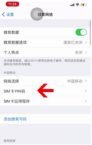 习水苹果14维修网分享如何给iPhone14的SIM卡设置密码 